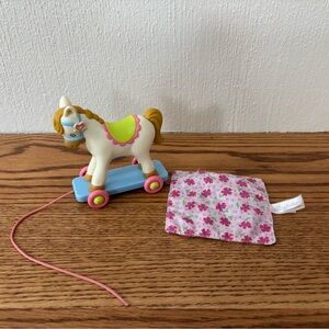 AMERICAN GIRL Bitty Baby Pull-Along Horse Pony Toy Floral Play Cloth